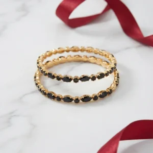 Duo Bangle Set (Black)