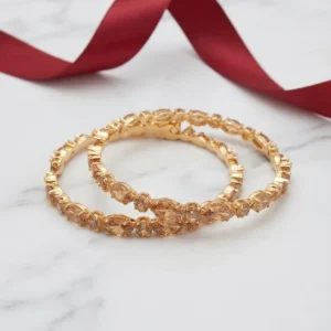Duo Bangle Set (Champagne Gold)