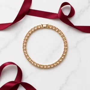 Aurora Crystal Bracelet (Champagne Gold)